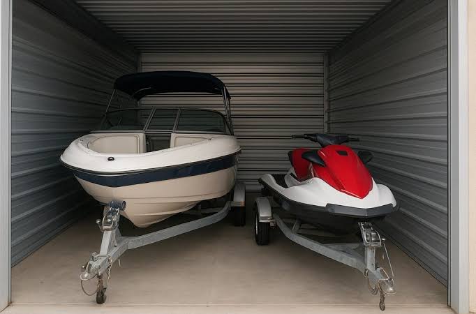 Storage space for jet skis and trailers